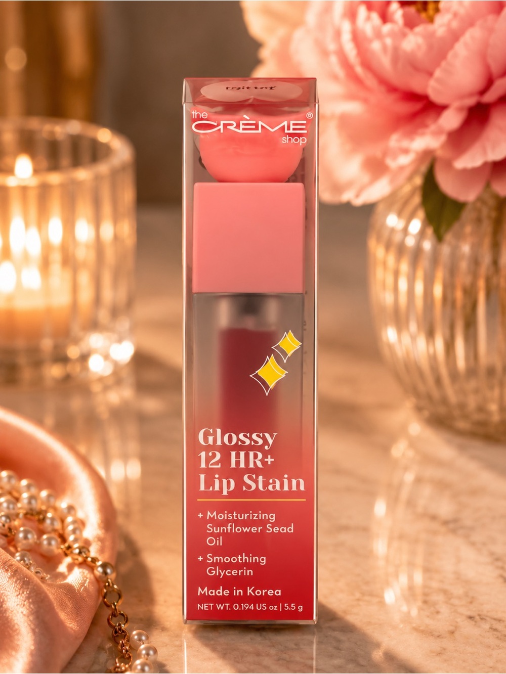The Crème Shop Glossy 12 HR+ Lip Stain - Cherub